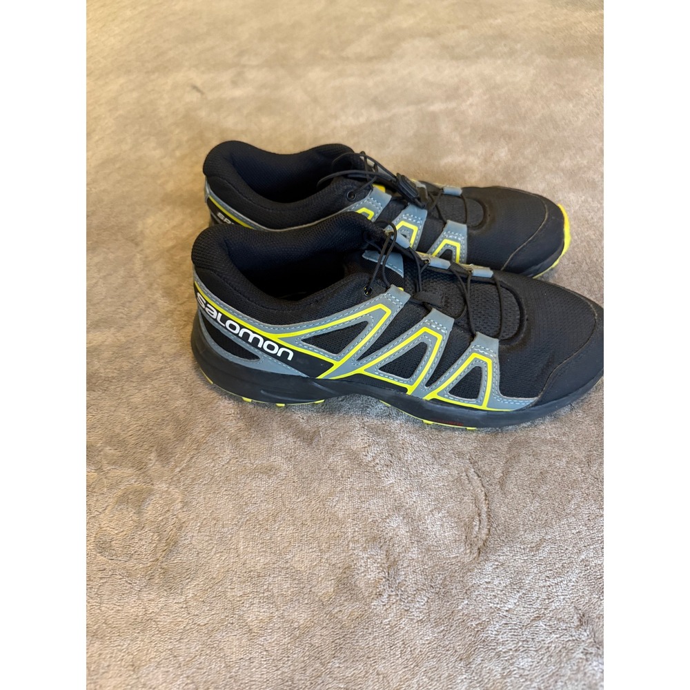 Salomon Speedcross Women Black Yellow Trail Running Shoes 414471 Size 6